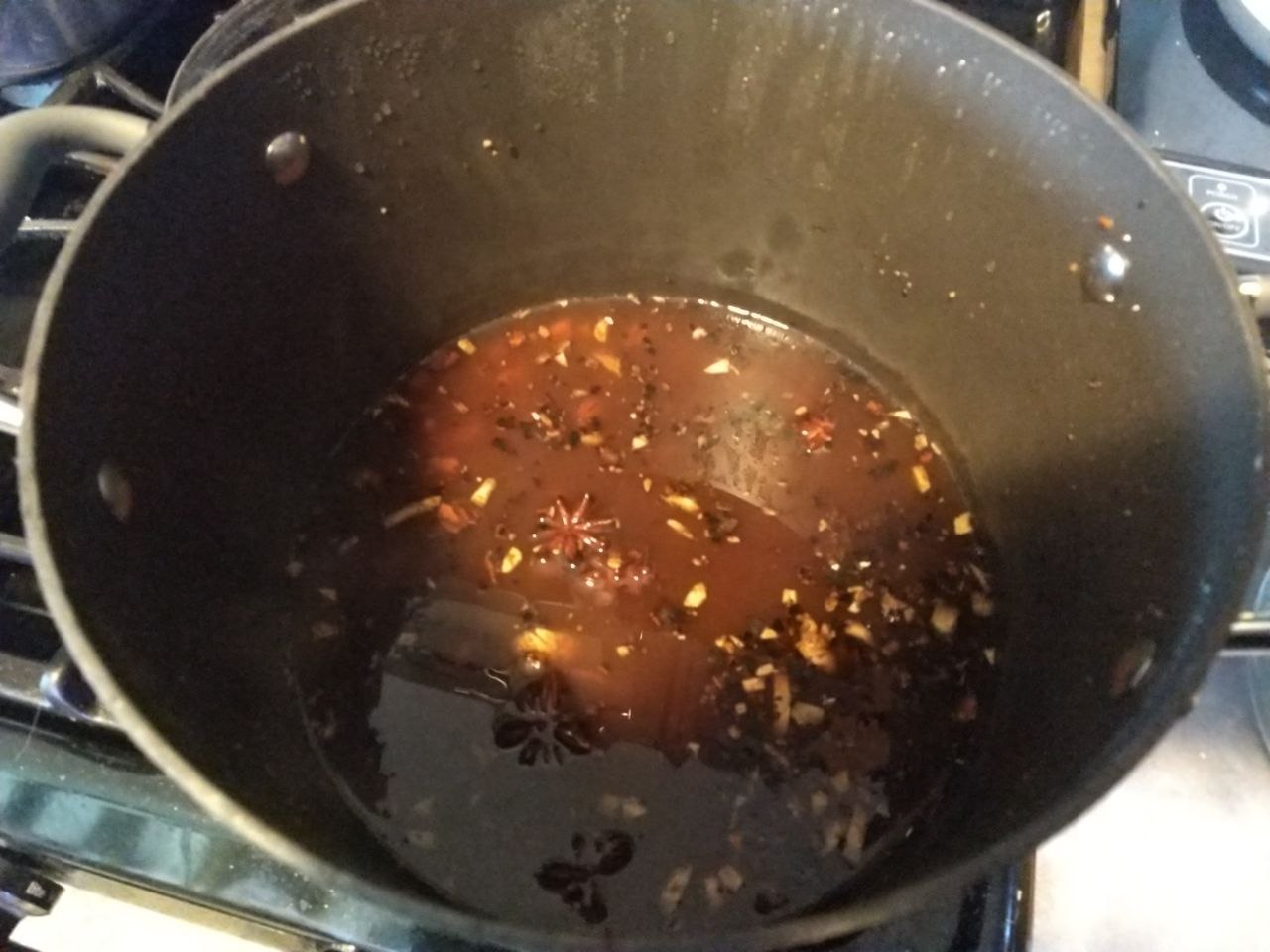 Root beer steeping.