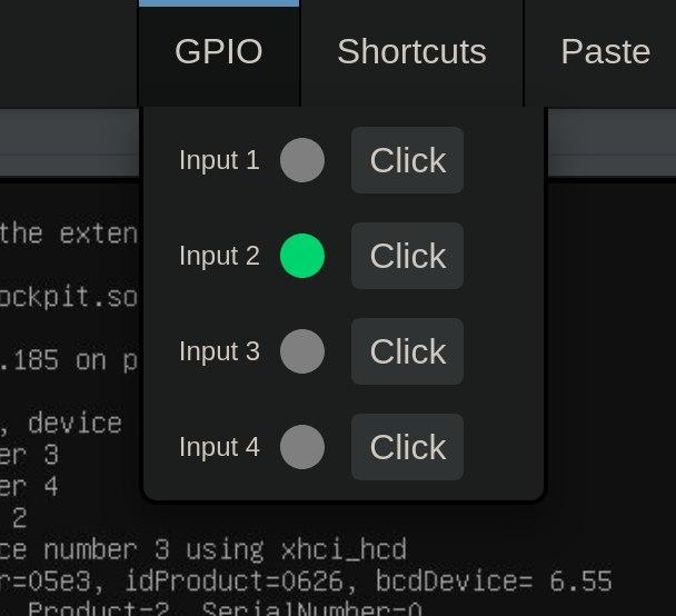 PiKVM menu for switching between ports on my KVM switch.